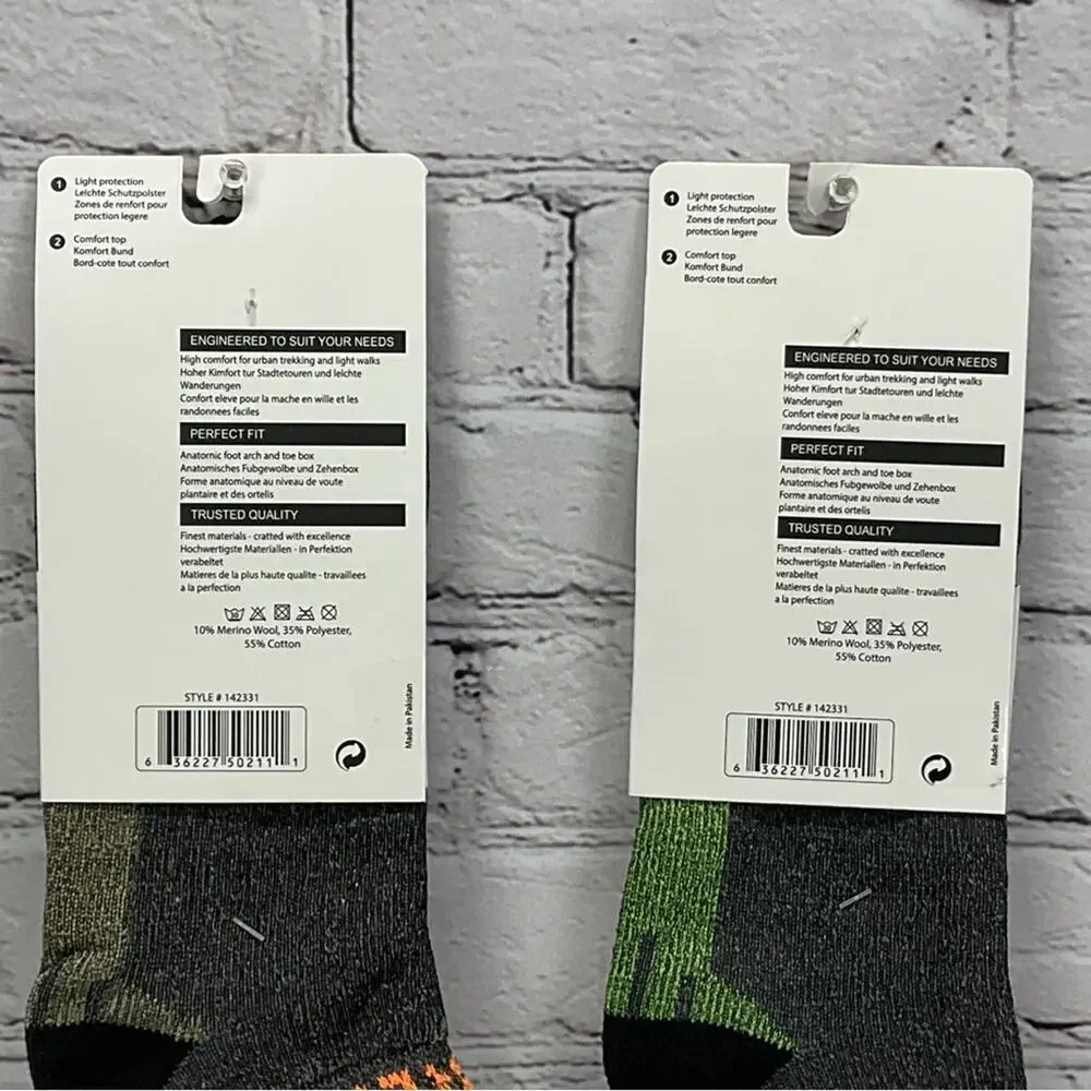 Xtreme Wool Blend Socks Men's Size 10-13 Multicolor Low Rise Trekking Hiking NWT